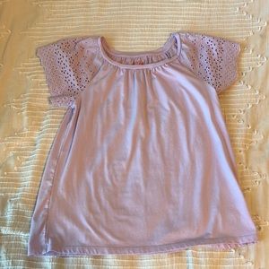 Girls Shirt with Eyelet Sleeves